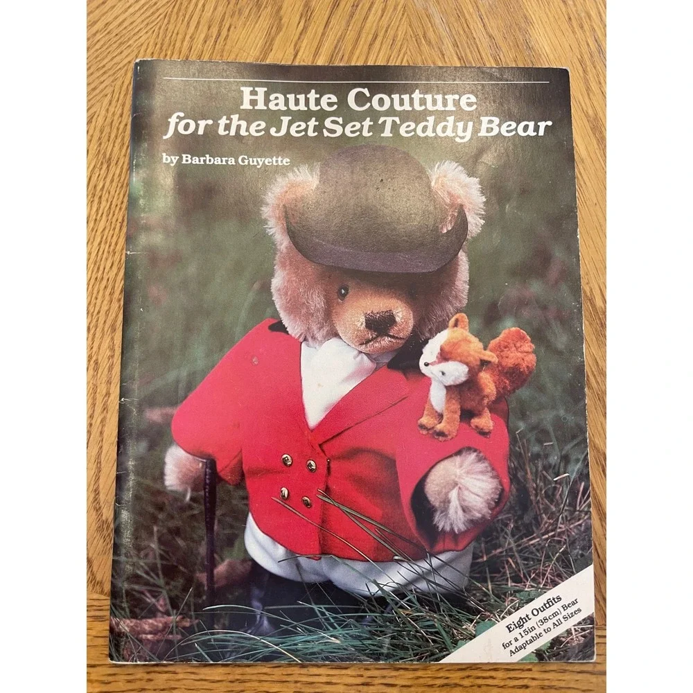 2 Vintage Teddy Bear Outfit Pattern Books Dressing All-American Haute Couture